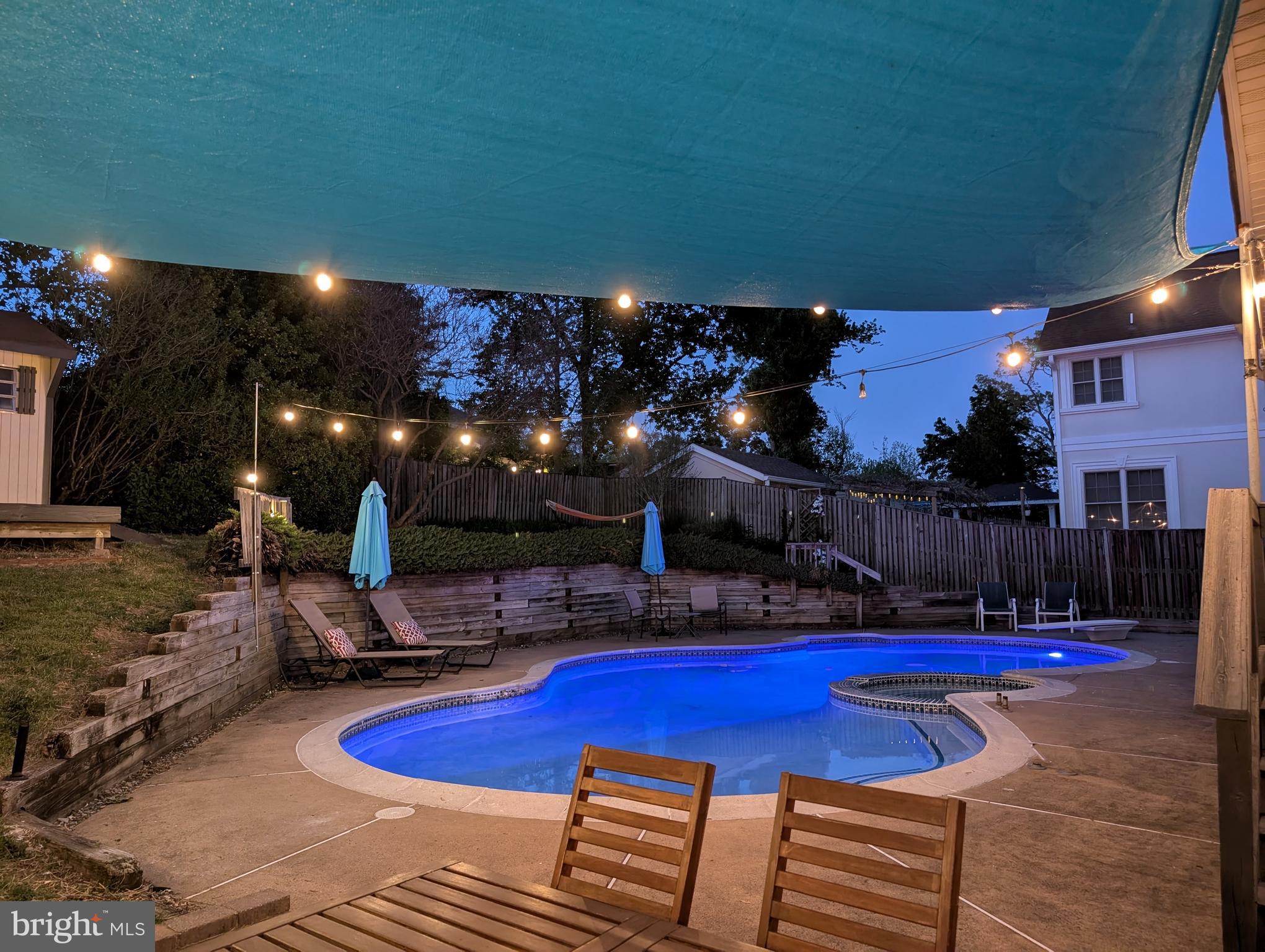 7306 Wayne Drive Annandale, VA 22003 - Photo 21 of 42 Colorful pool lights create a tranquil oasis