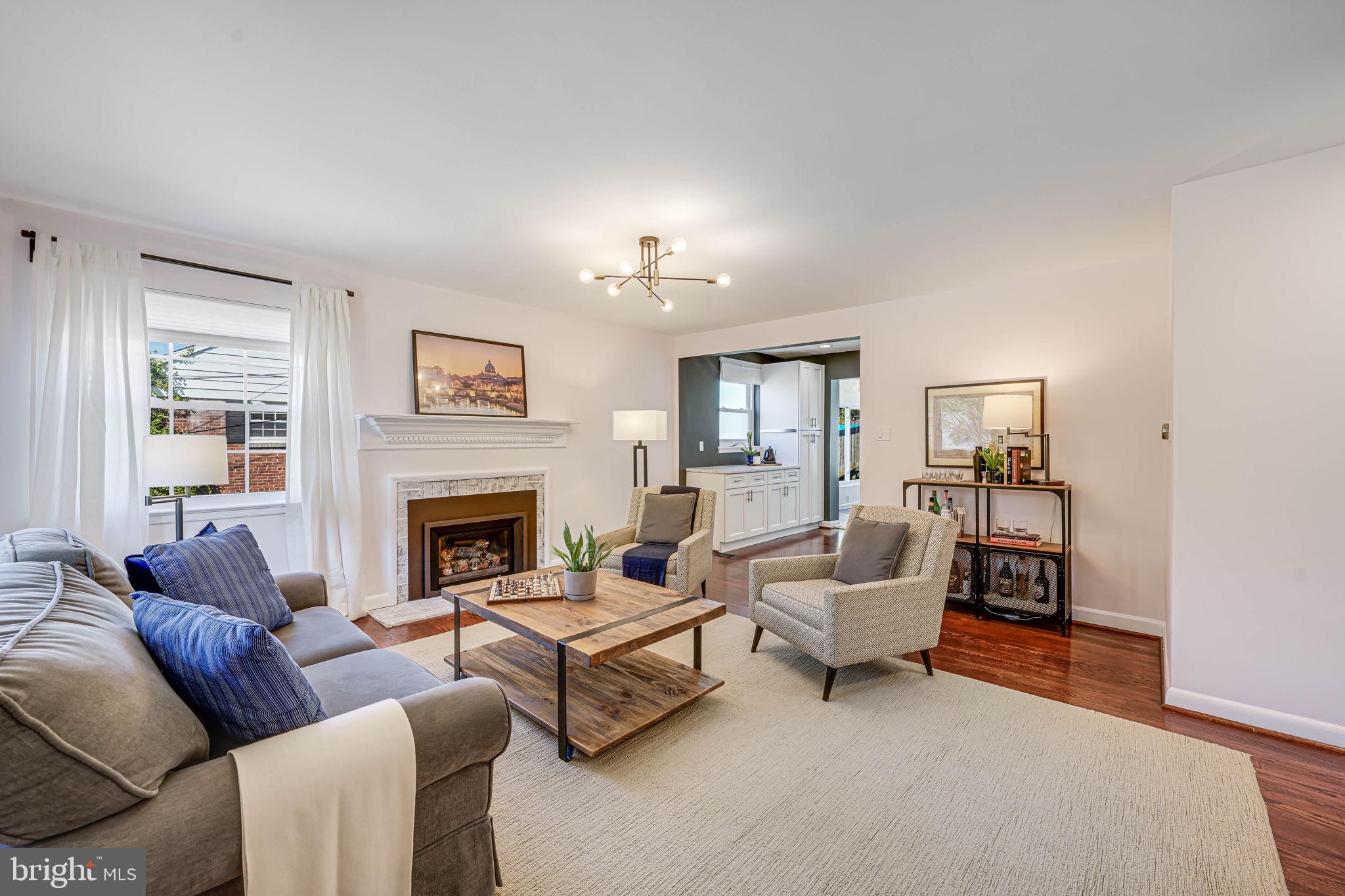 7306 Wayne Drive Annandale, VA 22003 - Photo 3 of 42 Living Room with cozy gas fireplace