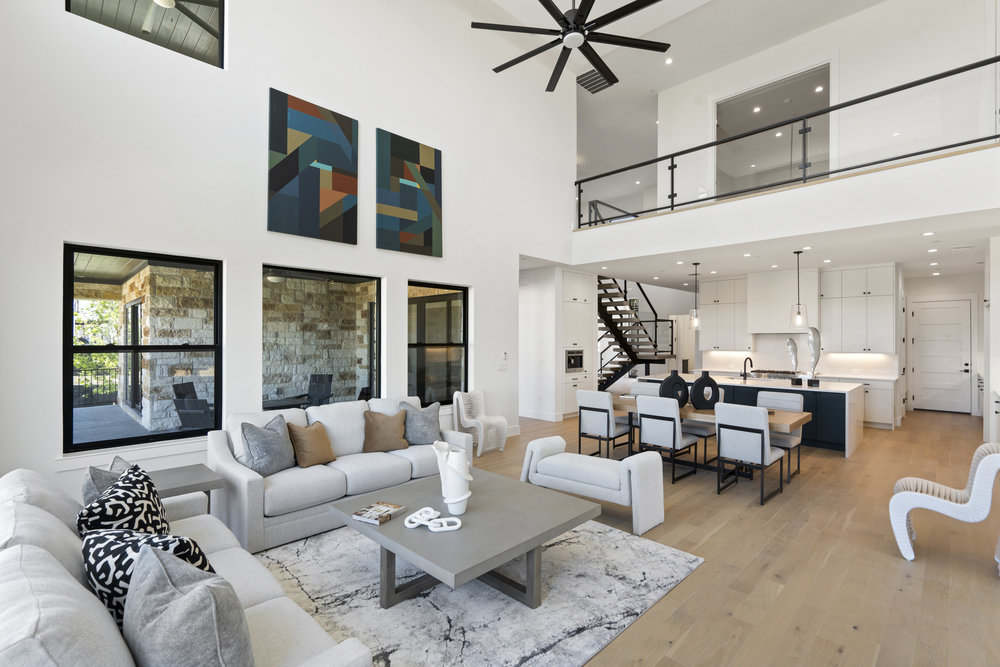 6101 Adhara Pass Austin, TX 78730 - Photo 15 of 40 a living room with furniture or couch and a large window