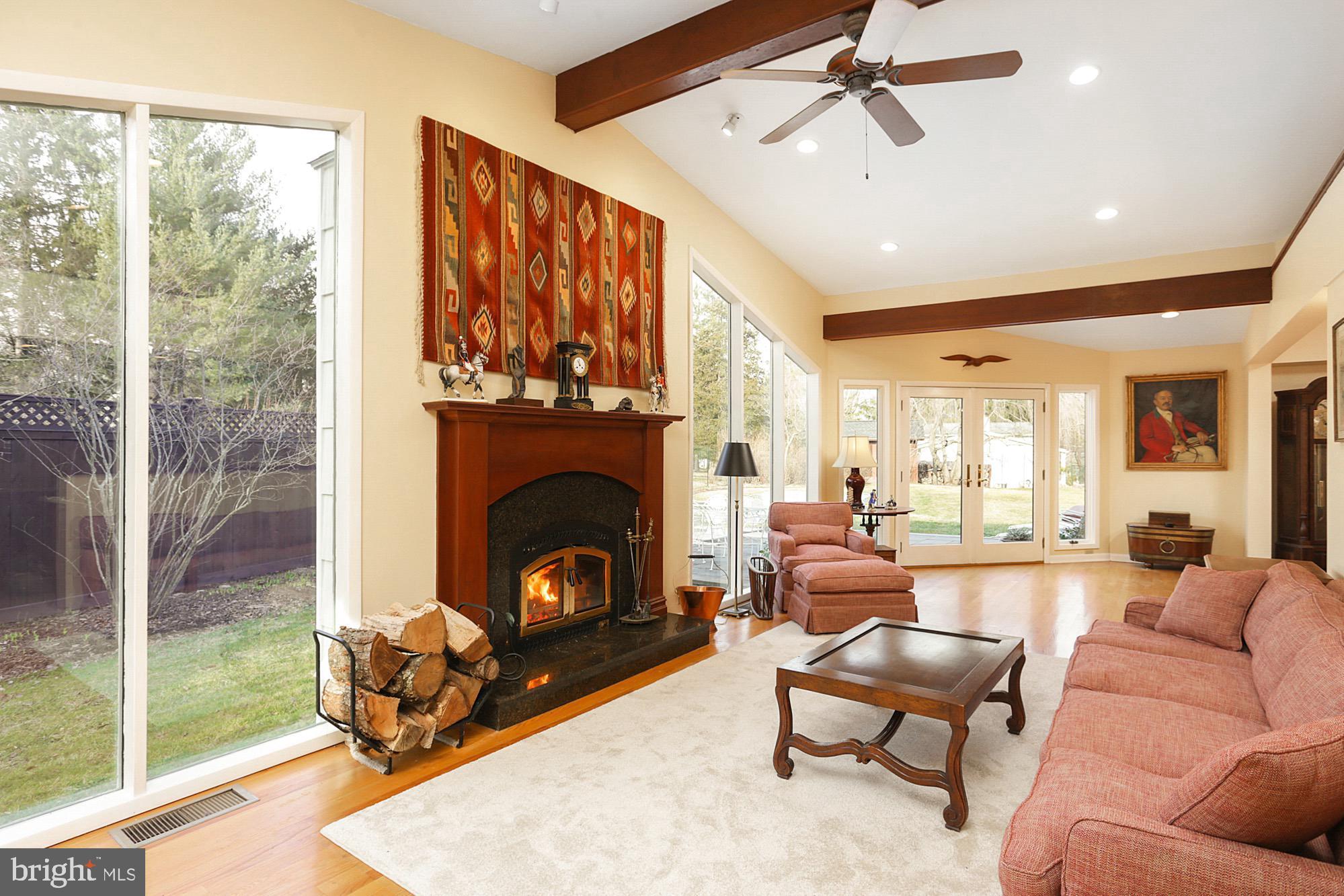 12 Randall Road Princeton, NJ 08540 - Photo 4 of 39 Great Room with Wood Burning Fireplace
