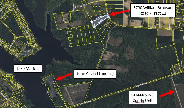 3750 William Brunson Road Summerton, SC 29148 - Photo 19 of 31 AERIAL VIEW W/ LABELS