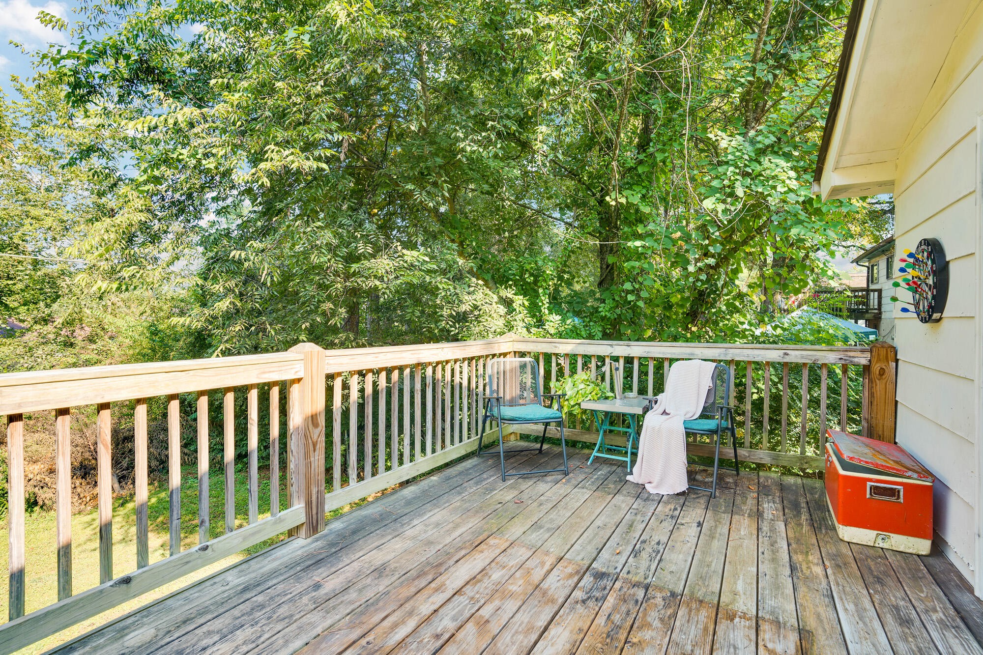 5961 Congress Lane Harrison, TN 37341 - Photo 14 of 30 a balcony with wooden floor table and chairs