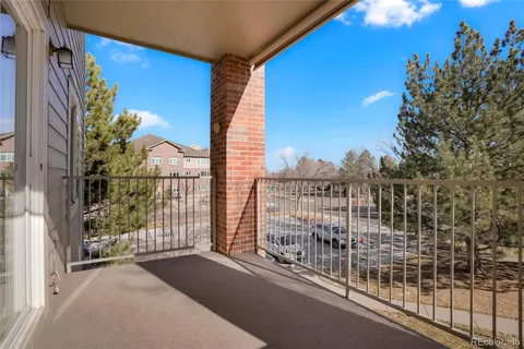 a view of balcony with city view