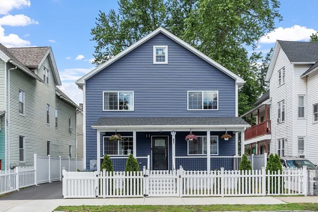 a front view of a house
