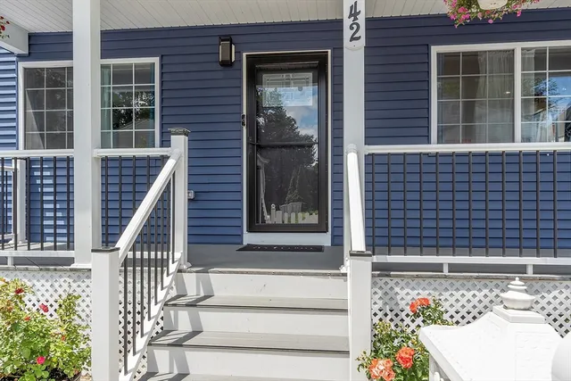 a front view of a house with a window