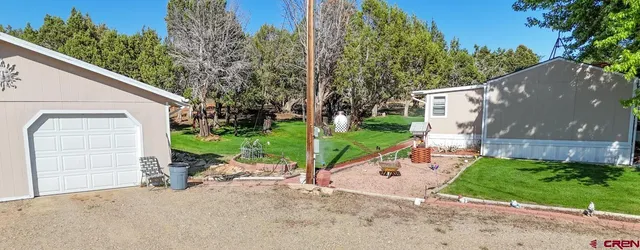 a view of backyard with green space