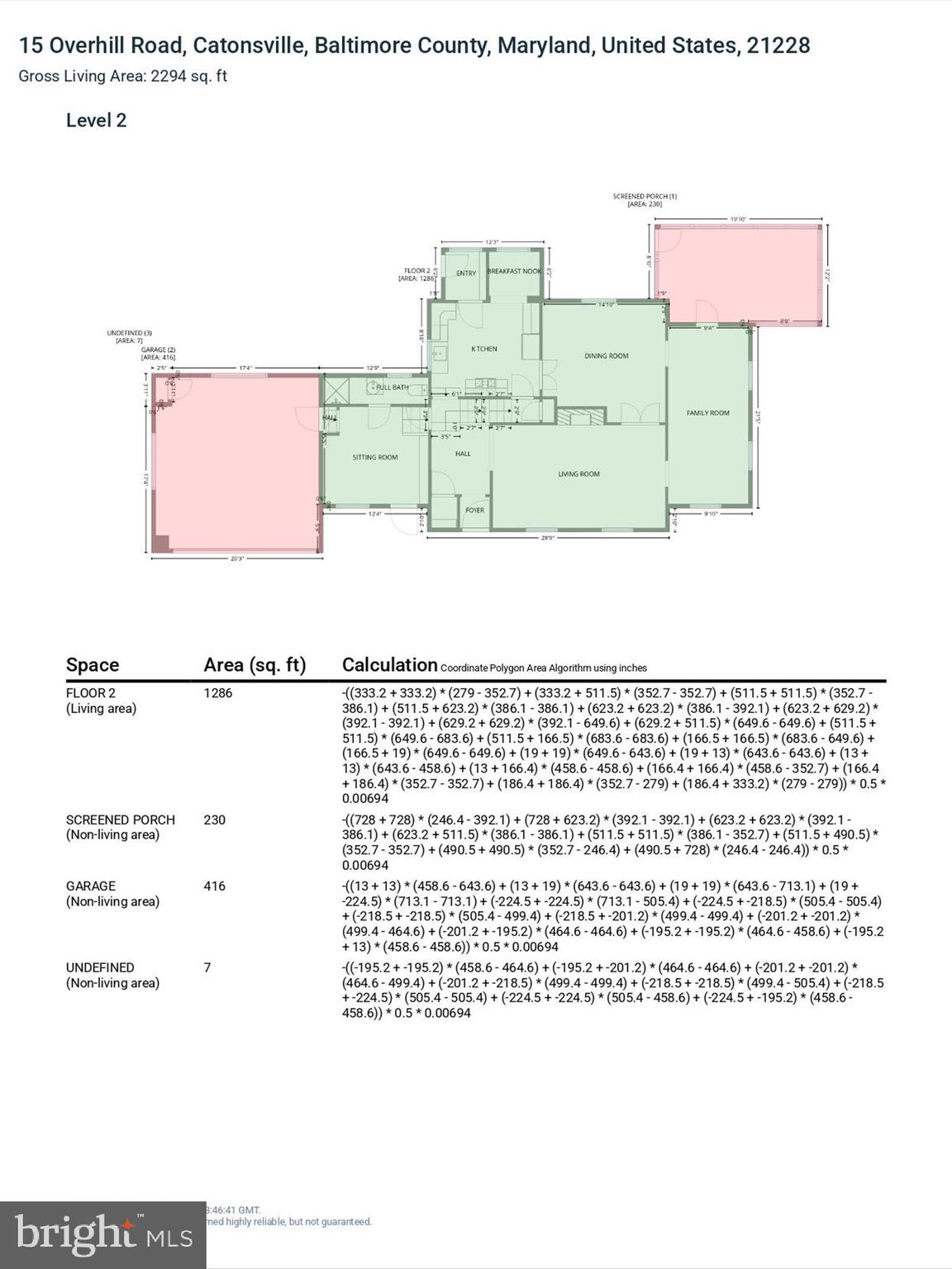 15 Overhill Road Baltimore, MD 21228 - Photo 54 of 56 GLA-Main Level Floor Plan