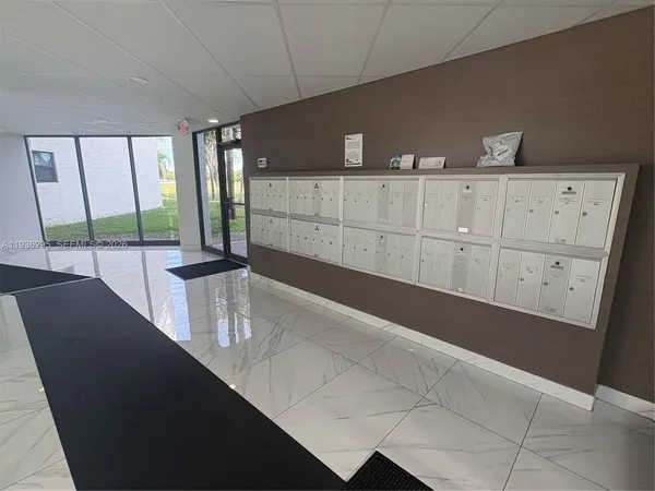 a porch with seating space