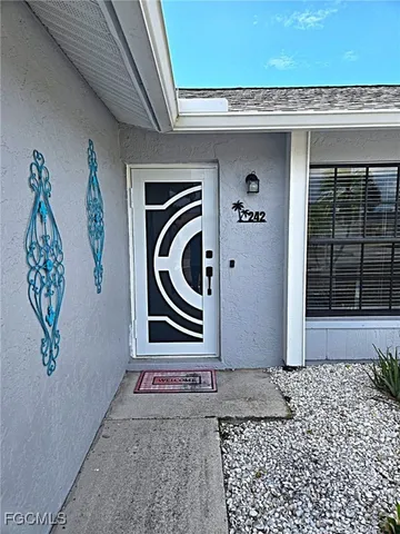 a front view of a house