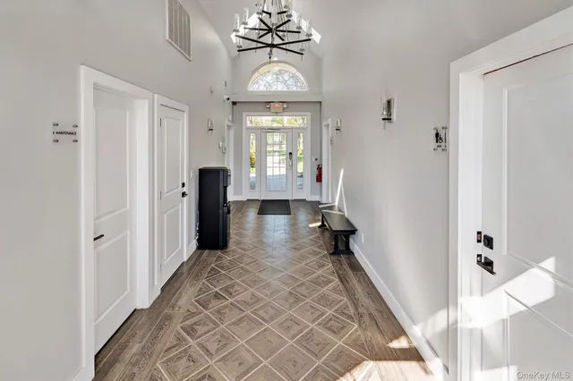 a view of a backyard with a garden and plants