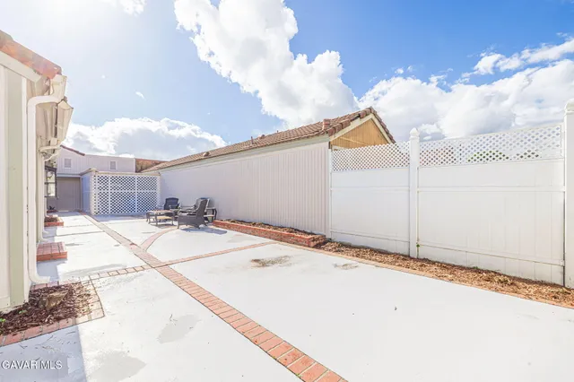 a outdoor living space with furniture