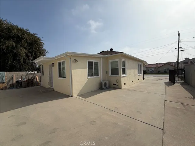a view of a house with a patio