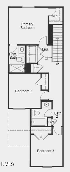 2220 Rabbitbrush Street Durham, NC 27704 - Photo 7 of 11 2nd Floor Layout