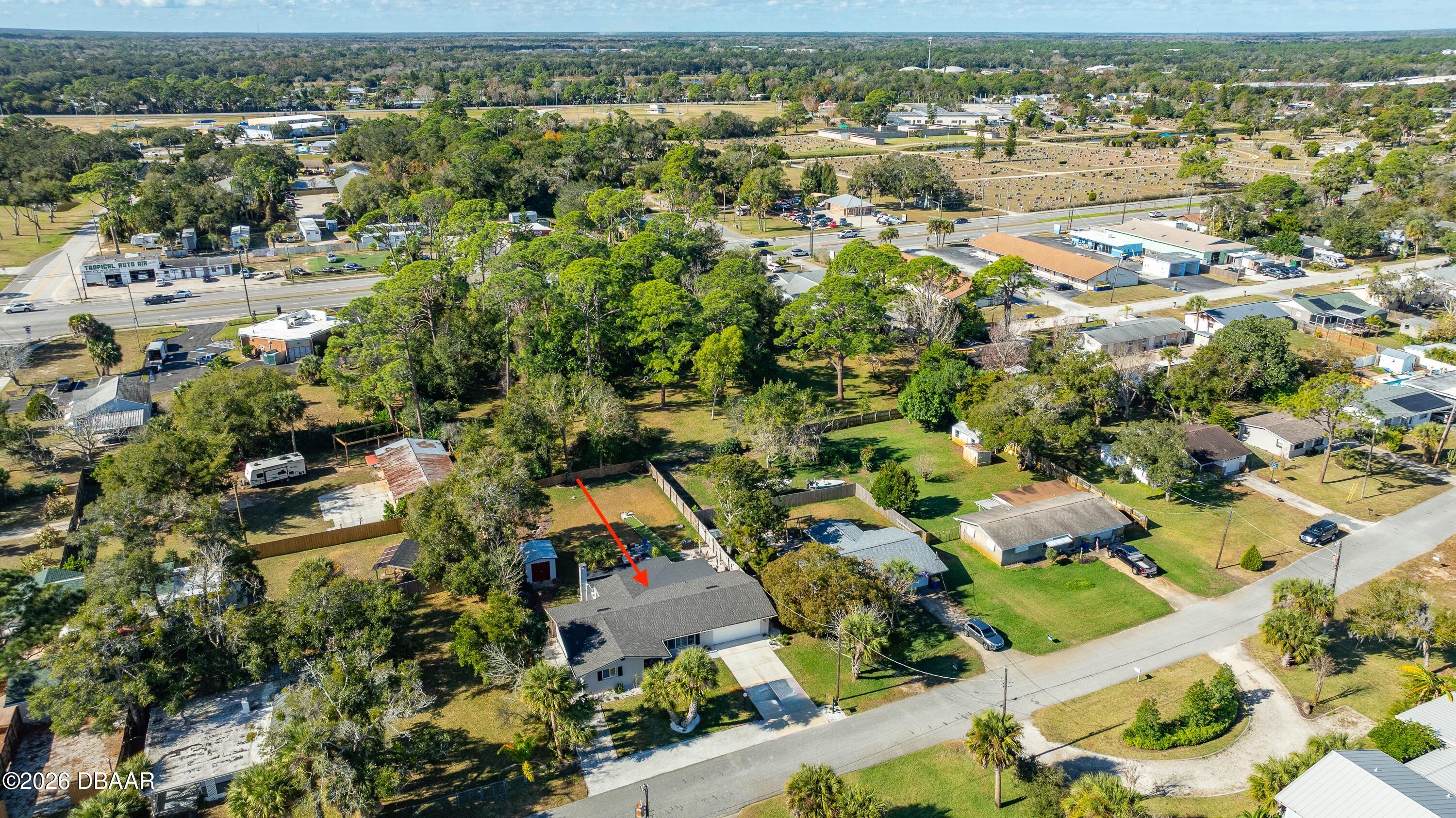 1010 Fernald Street Edgewater, FL 32132 - Photo 41 of 43 an aerial view of residential houses with outdoor space