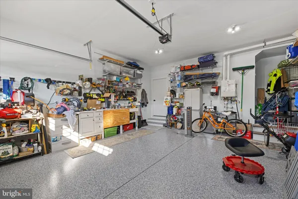 a view of a garage with toys