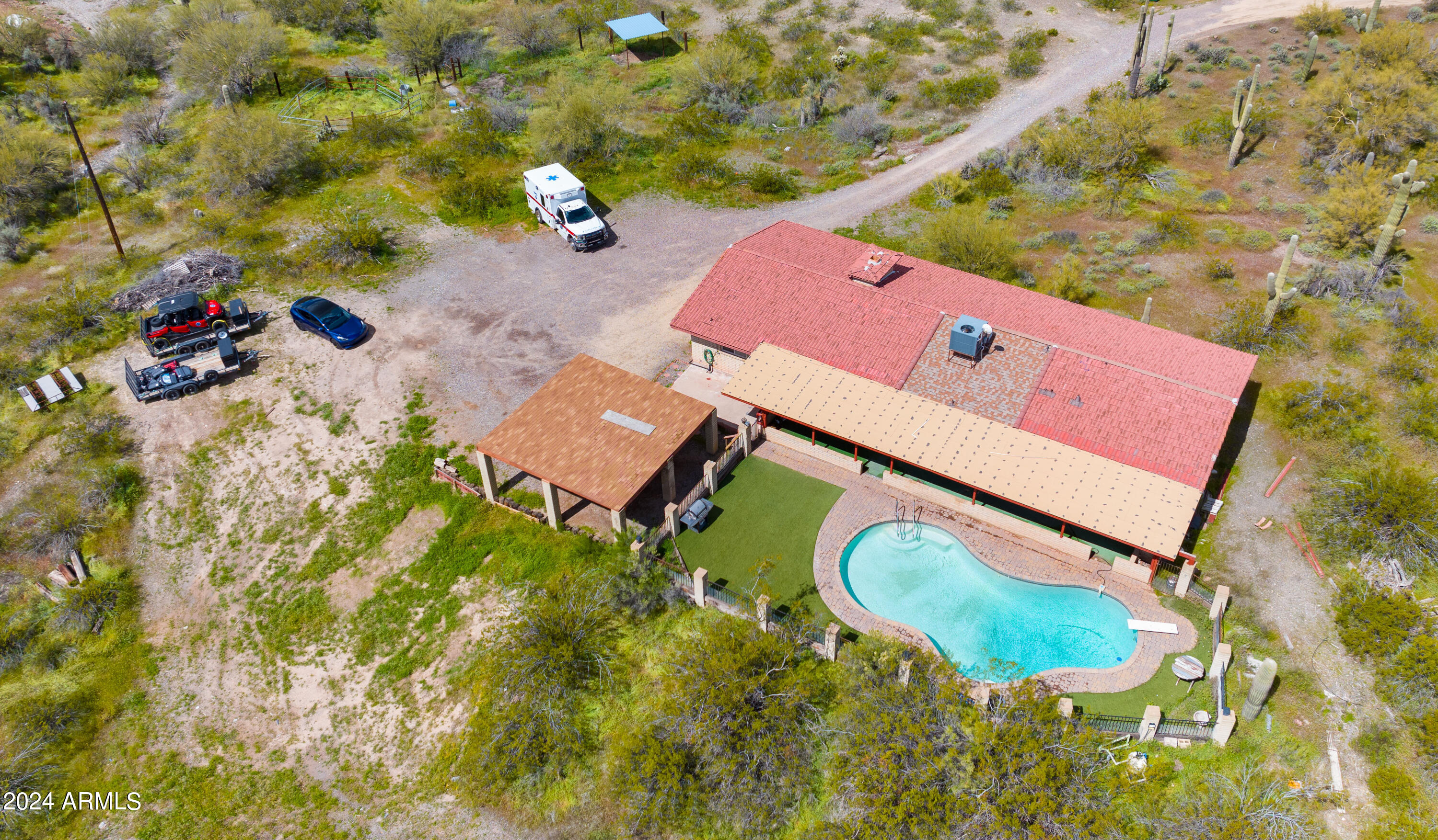 5801 East Saguaro Road Cave Creek, AZ 85331 - Photo 18 of 38 Overhead view of home
