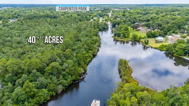 an aerial view of a sign board