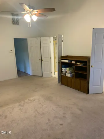 a view of a black iron gate