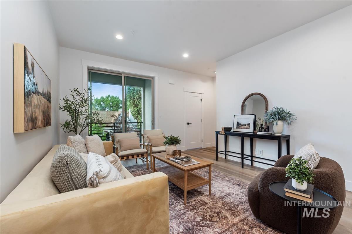 1705 South Federal Way Boise, ID 83705 - Photo 10 of 34 Living room featuring wood finished floors and recessed lighting