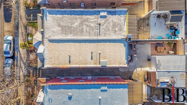 an aerial view of a city