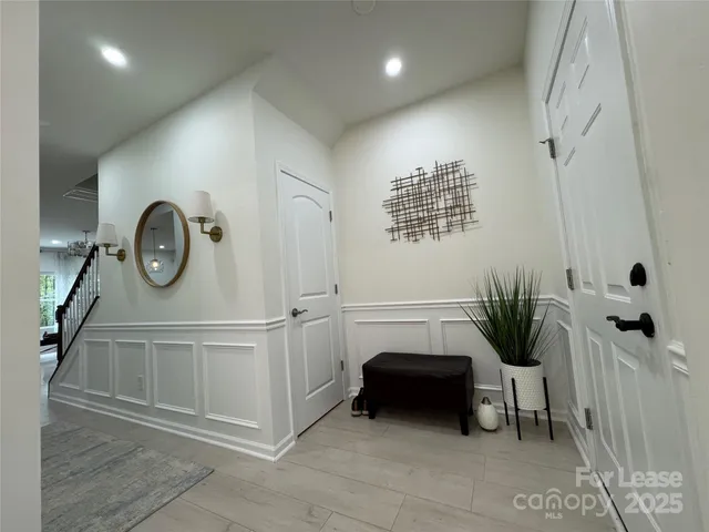 a view of entryway with livingroom and furniture