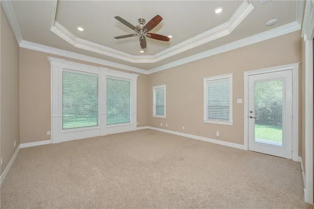 a view of a patio with a backyard