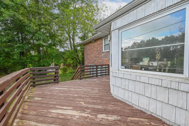 a balcony view with a sink
