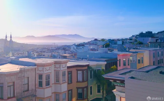 a view of a city in middle of a city