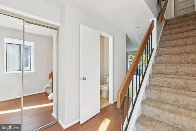 a view of an entryway with staircase