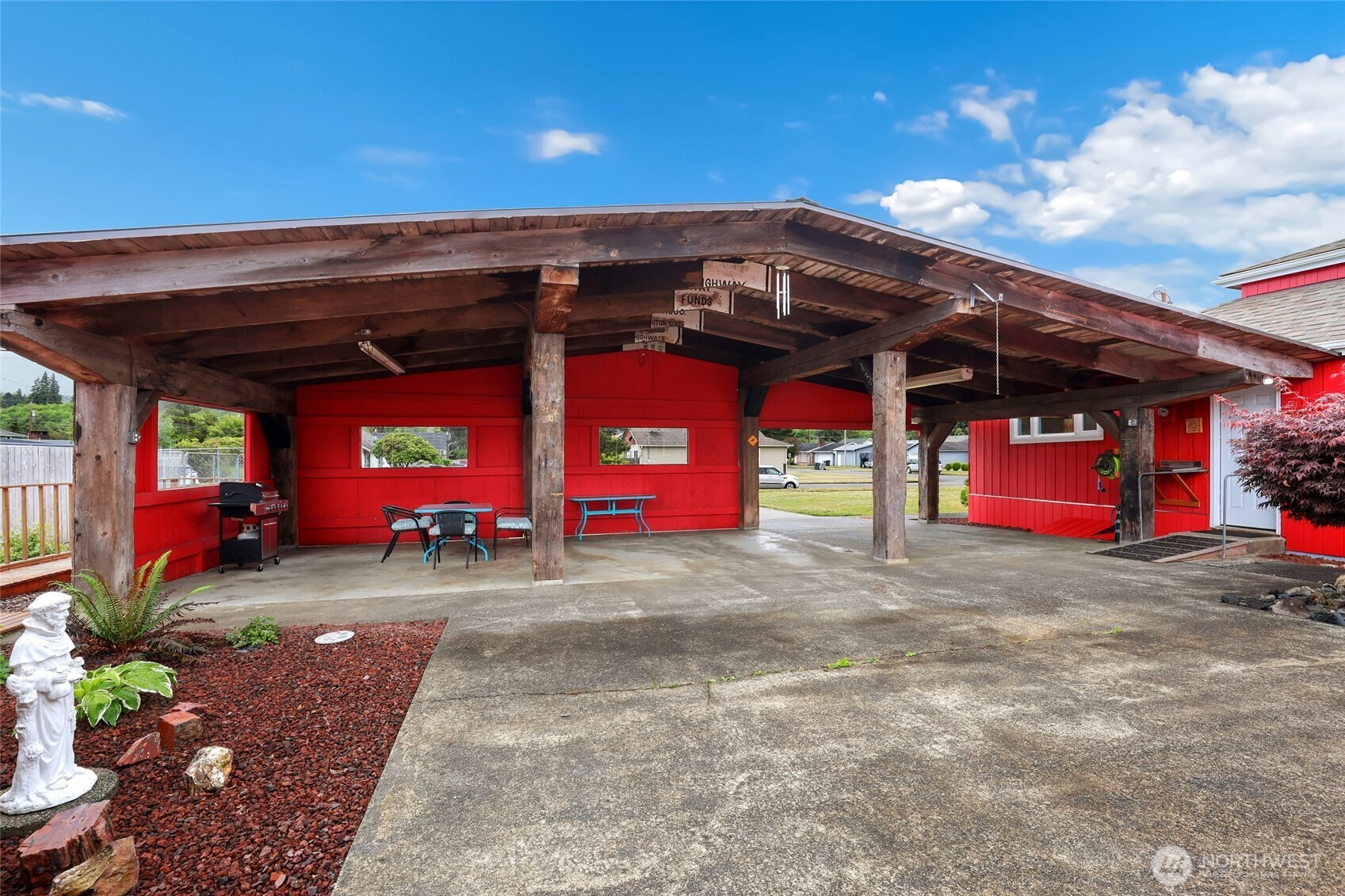 215 H Street Cosmopolis, WA 98537 - Photo 34 of 40 a view of a car park in front of a house