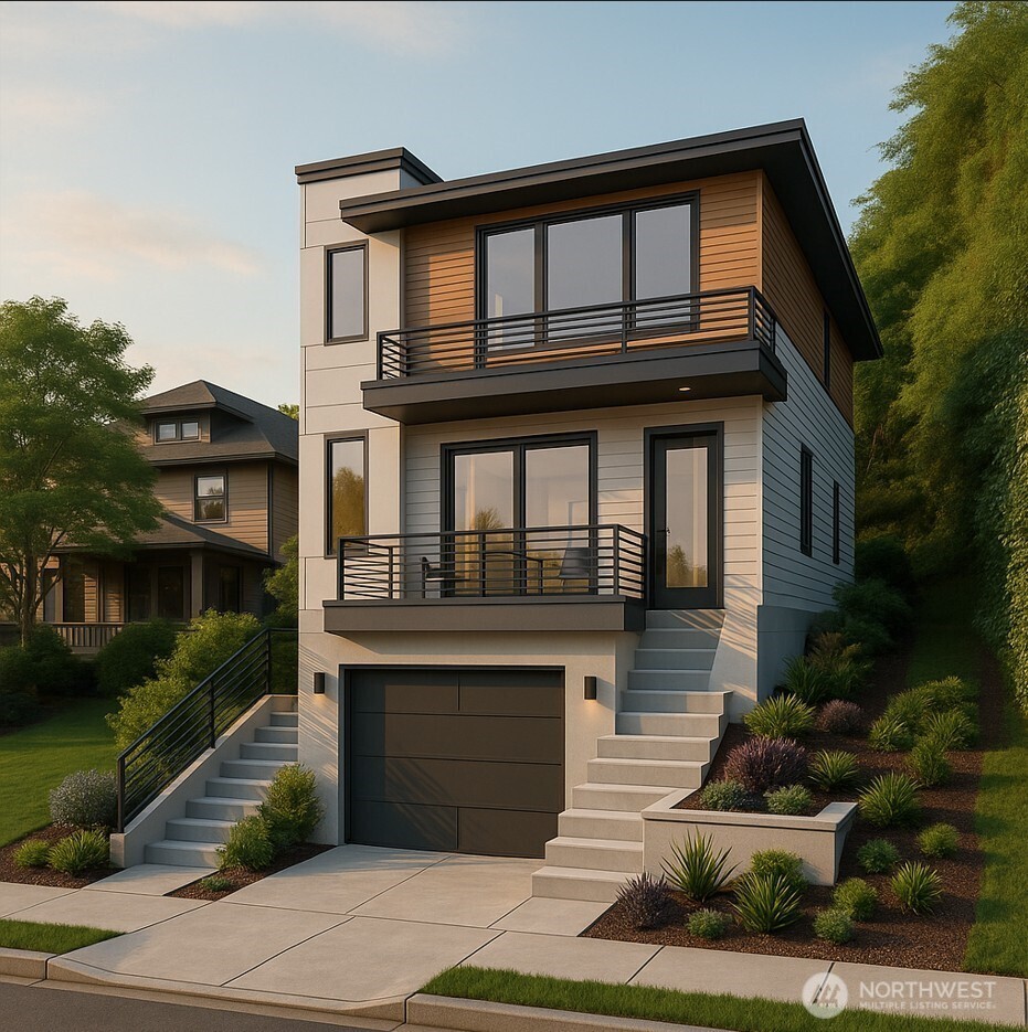 a front view of a house