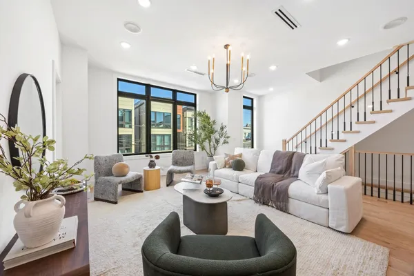 an aerial view of a city