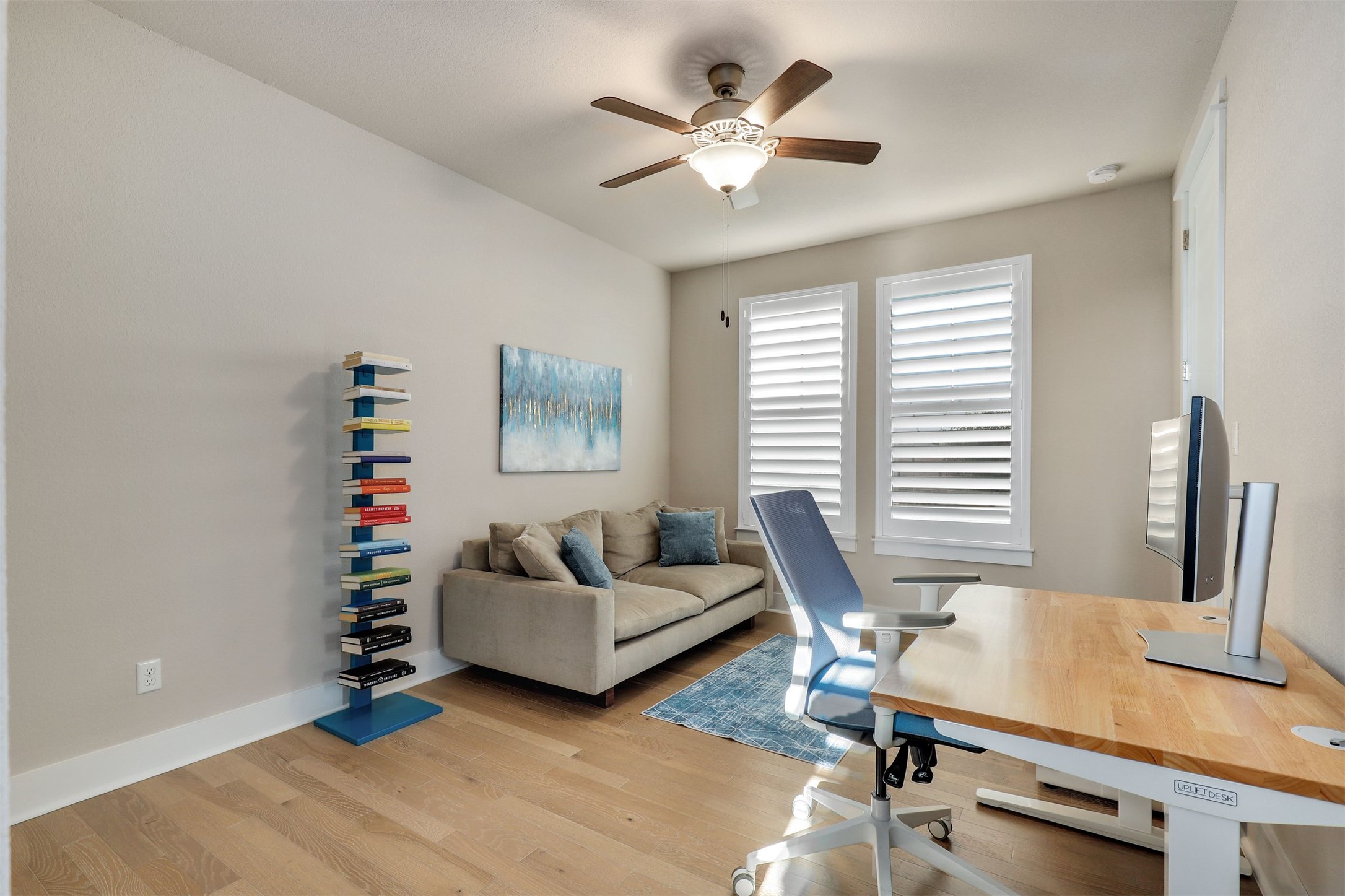 5502 Patagonia Pass Austin, TX 78738 - Photo 23 of 34 Office with wood finished floors and ceiling fan