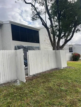 a backyard of a house