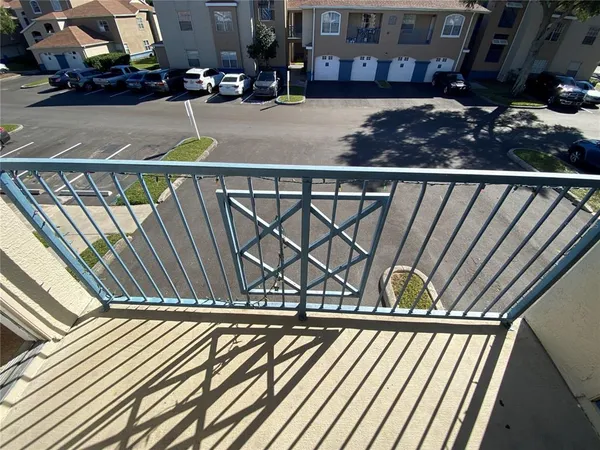 a city view from a balcony