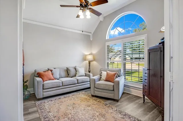 a en suite bathroom with a bathtub and window