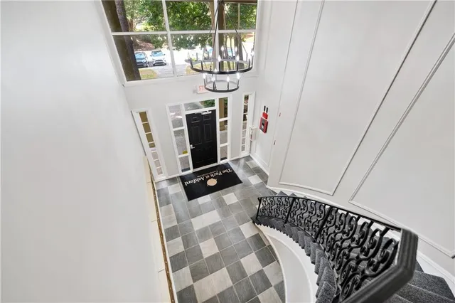 a view of balcony with furniture