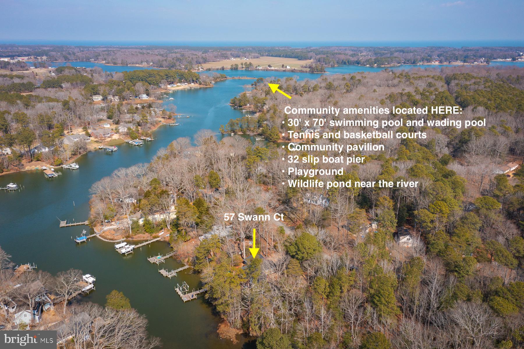 57 Swann Court Reedville, VA 22539 - Photo 3 of 42 a view of a city with lots of lake
