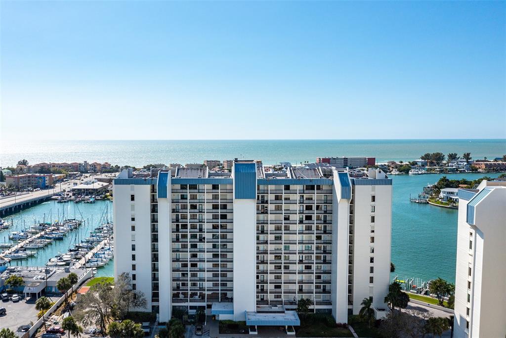9525 Blind Pass Road, Unit 301 St. Pete Beach, FL 33706 - Photo 1 of 1 an aerial view of city