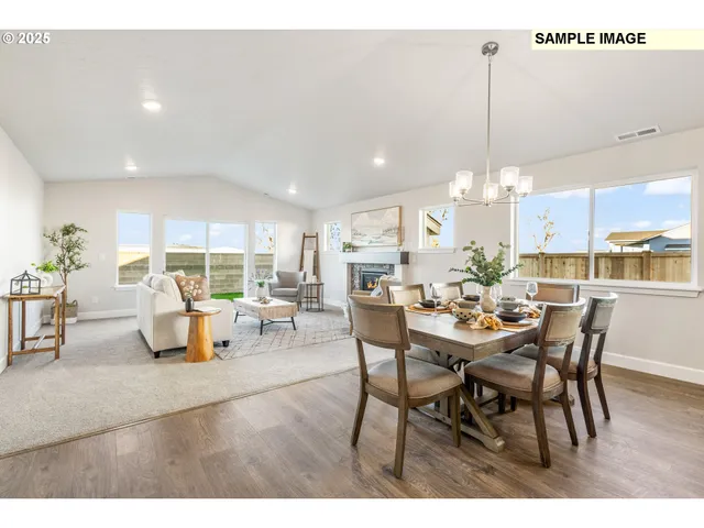 a view of a dining room and livingroom