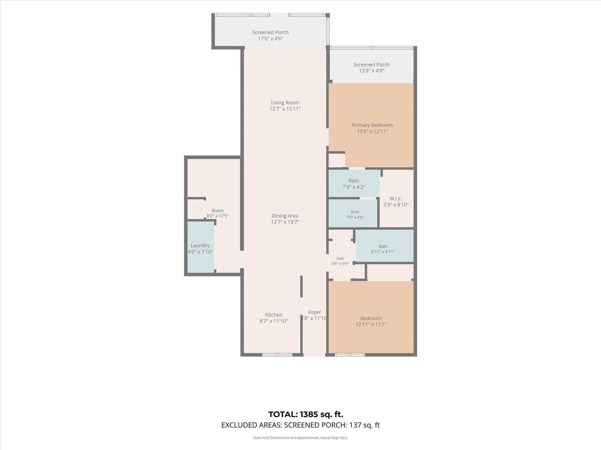 6205 Balboa Circle, Unit 102 Boca Raton, FL 33433 - Photo 37 of 37 01-With dimensions, all floors
