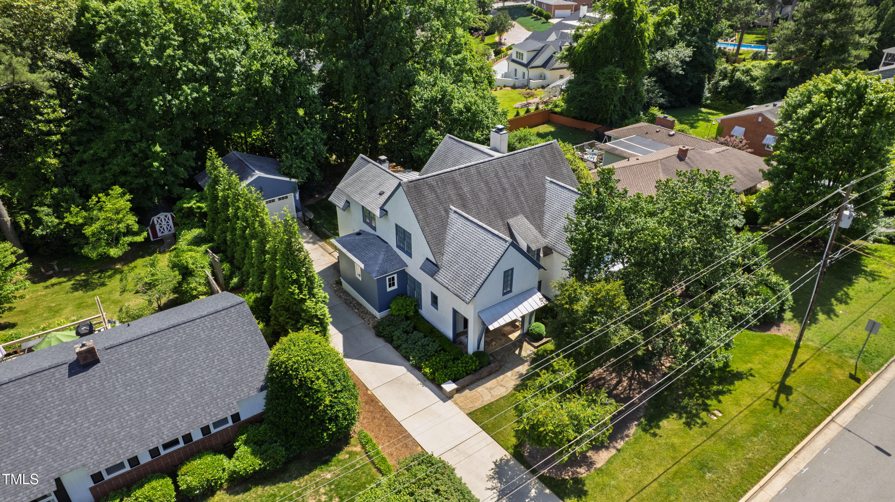 523 Vick Avenue Raleigh, NC 27612 - Photo 65 of 77 an aerial view of a house with a garden