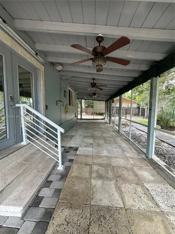 a view of a porch