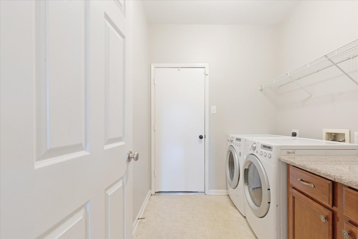 1202 Collier Point Lane Fresno, TX 77545 - Photo 15 of 29 The laundry room is generously sized and features a shelf, counter space, and cabinets for all your storage needs.