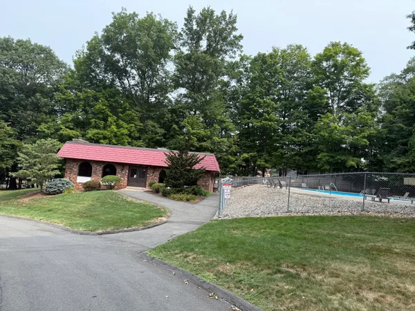 a view of a backyard with a garden