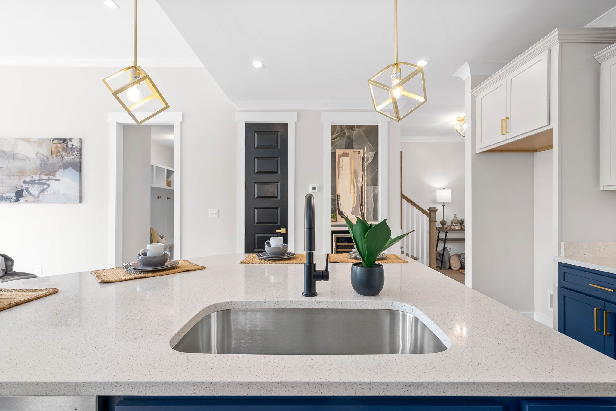 122 Augusta Trail Springfield, TN 37172 - Photo 13 of 51 a kitchen with a refrigerator a sink and chandelier