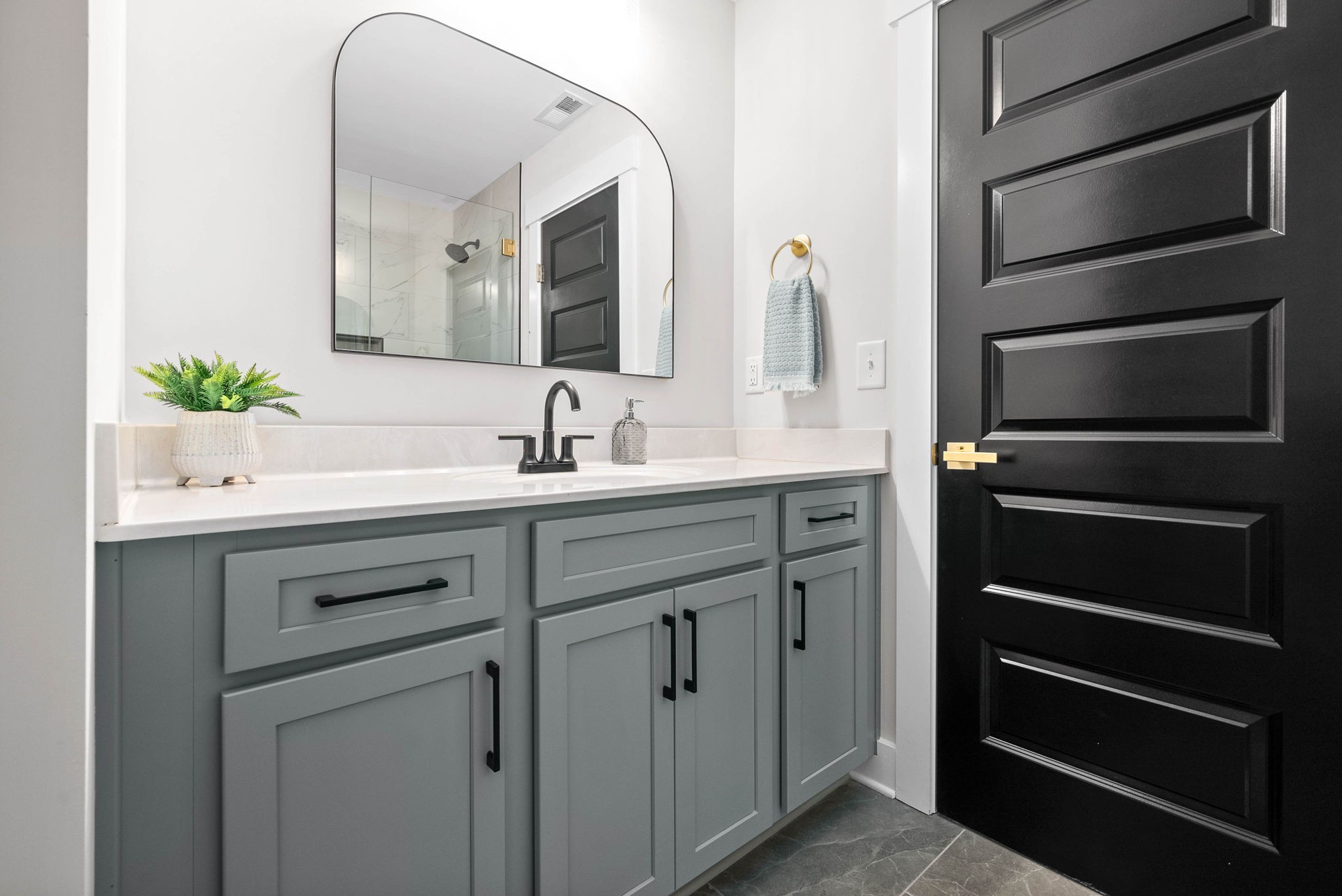 122 Augusta Trail Springfield, TN 37172 - Photo 35 of 51 a bathroom with a sink and a mirror