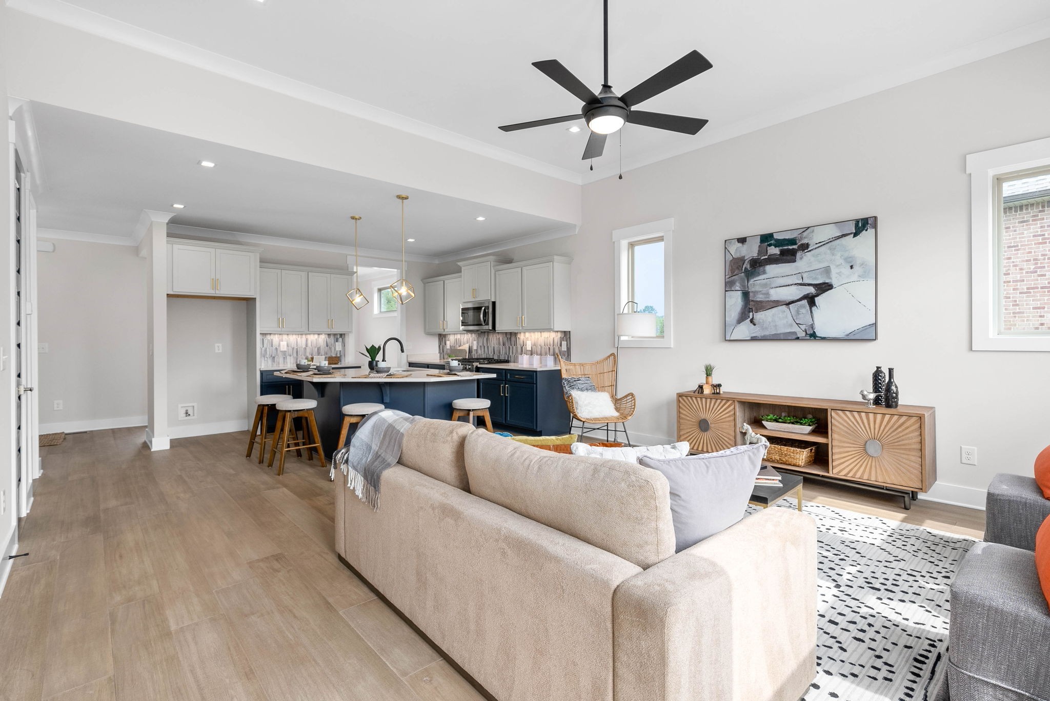 122 Augusta Trail Springfield, TN 37172 - Photo 7 of 51 a living room with furniture and kitchen view