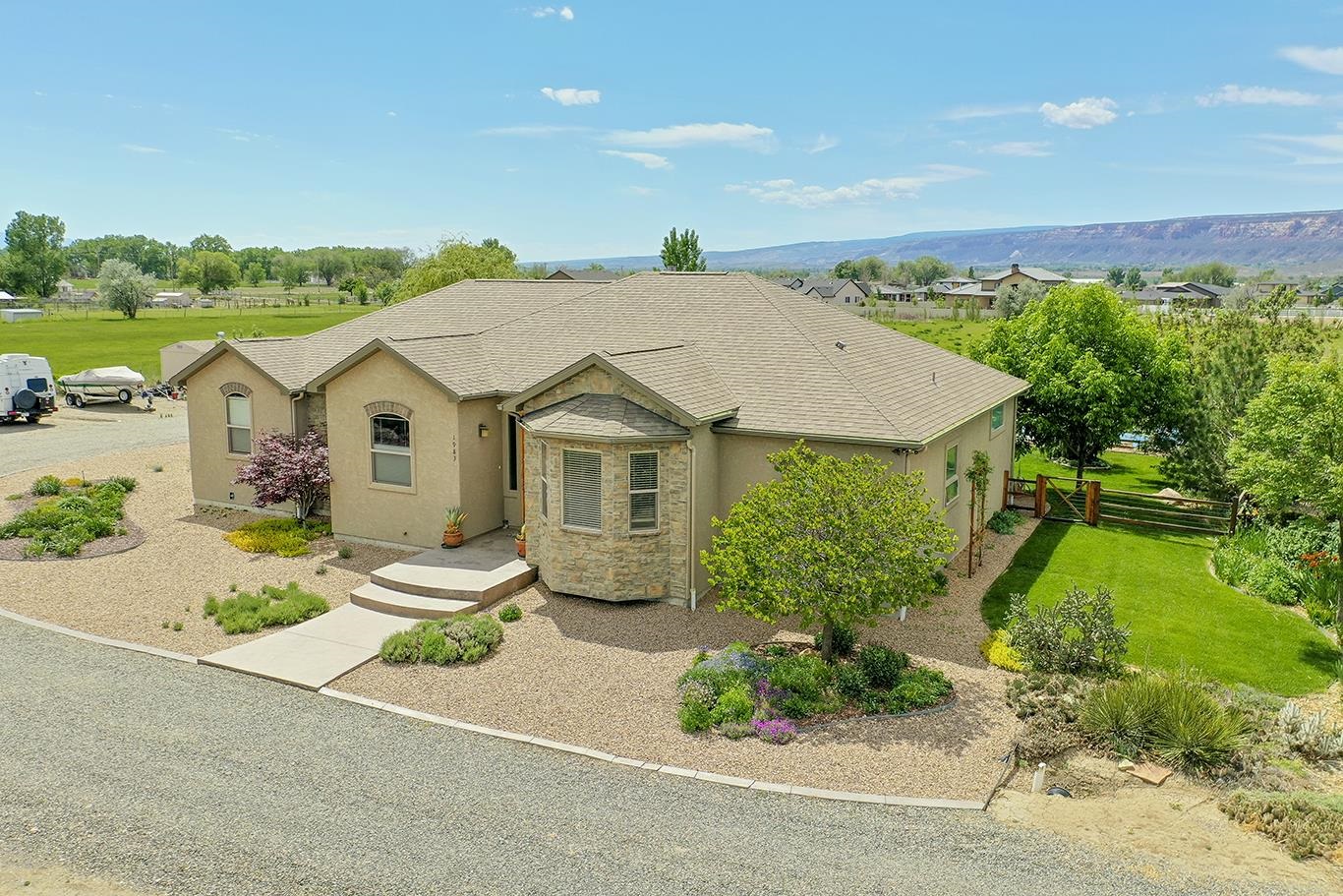 1983 J Road Fruita, CO 81521 - Photo 33 of 42 an aerial view of a house with garden