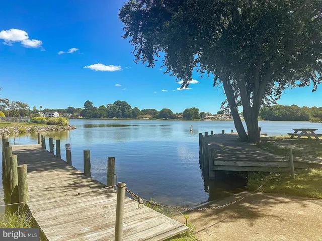 a view of a lake with houses
